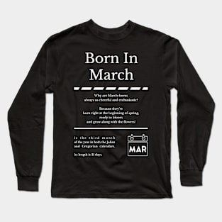 Born in March Long Sleeve T-Shirt